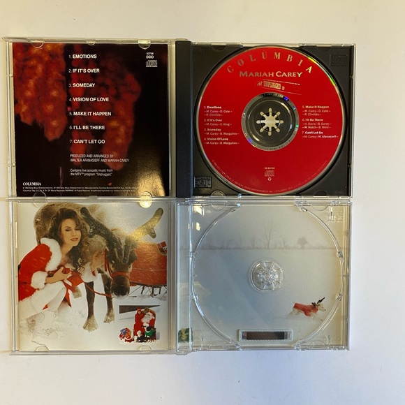 1 Mariah Carey CD Unplugged & An Empty CD CASE Merry Christmas - Picture 3 of 5